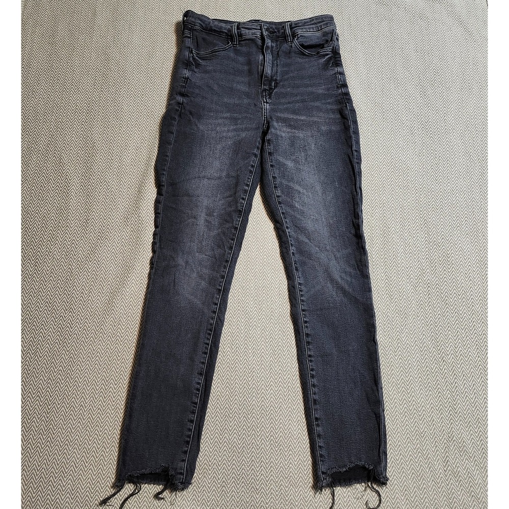 American Eagle Jeans Women's 8 Long Black Super Hi Rise Jegging Super Stretch
